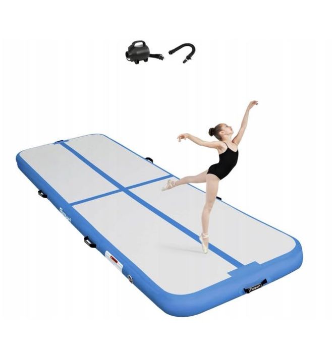AirTrack Fbsport mata gimnastyczna 300x200x20 cm – niebieska