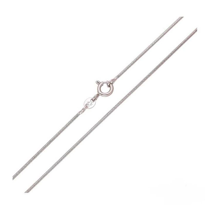 Łańcuszek srebrny OGON WĘŻA ŻYŁKA stal chirurgiczna 45cm/1,1mm LR27