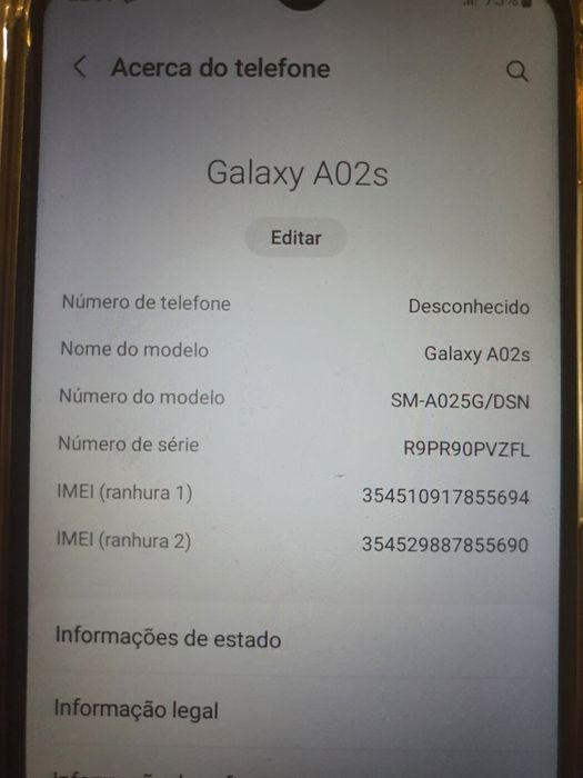 Vendo Samsung Galaxy A02s