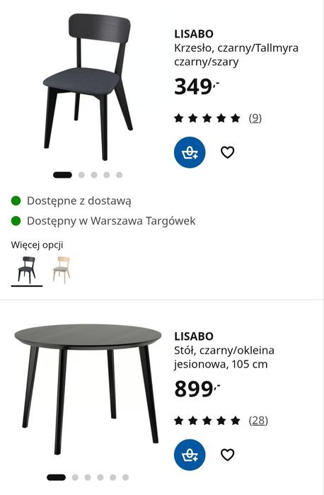 Ikea Lisabo 1/3 wartości