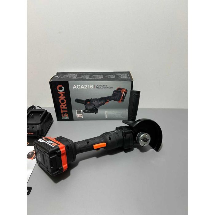 Акумуляторна БЕЗЩІТКОВА болгарка Stromo/рег. швидк./плавний пуск/стаб.