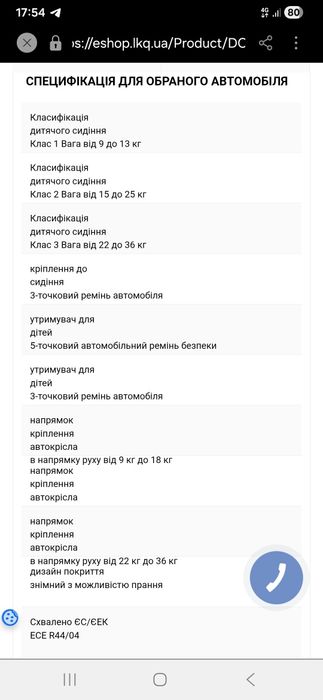 Продам автокресло