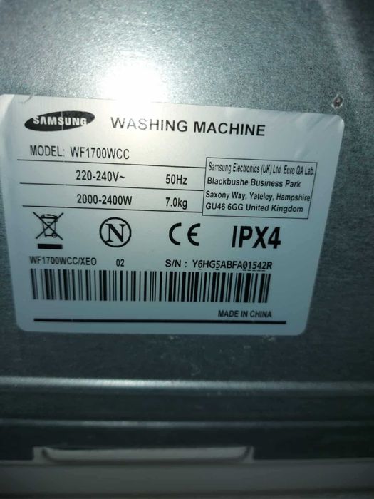 Pralka Samsung WF1700WCC - używana sprawna