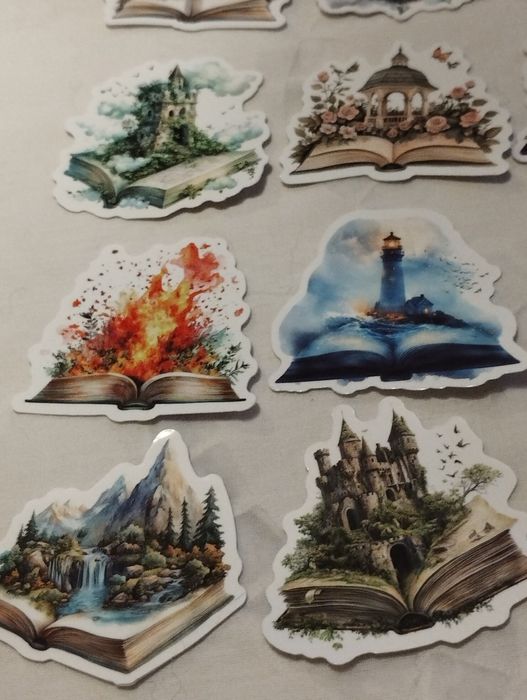 25 autocolantes livros de magia