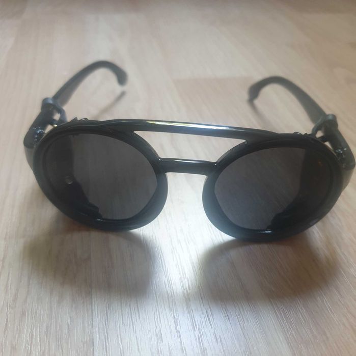 Steampunk okulary czarne nowe