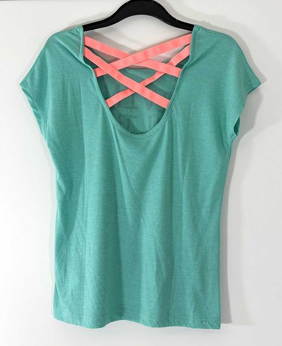 T-shirt zielona efektowna R 36/38