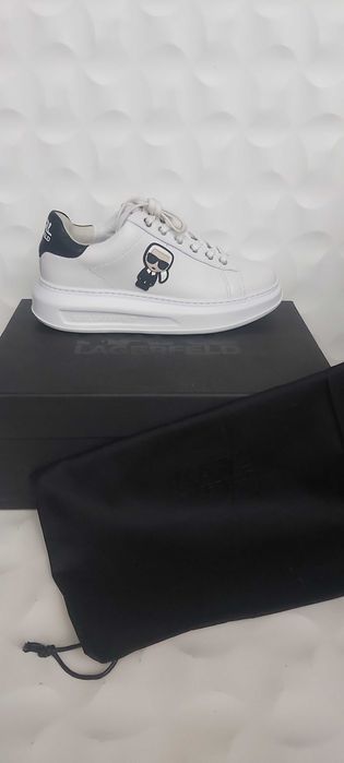 NOWE ORYGINALNE sneakersy białe KARL LAGERFELD trampki 37