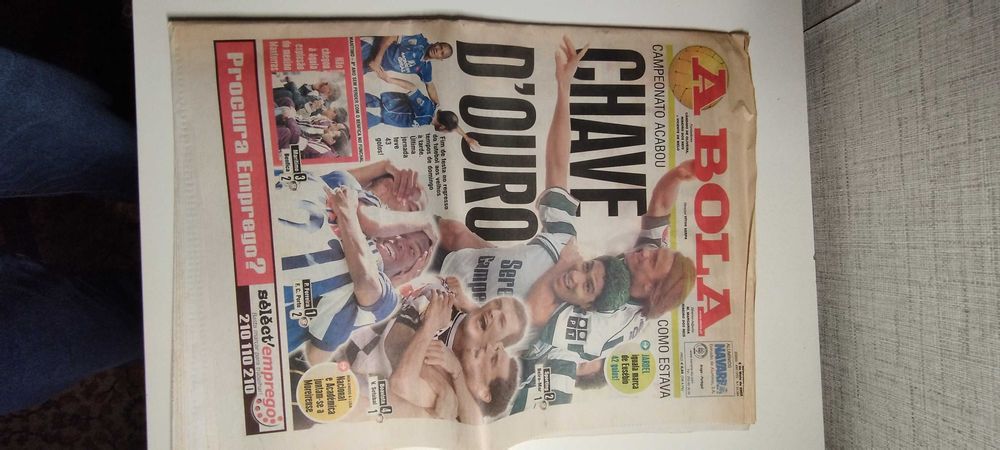 Jornal a Bola, 6 de Maio 2002 (Sporting campeão)