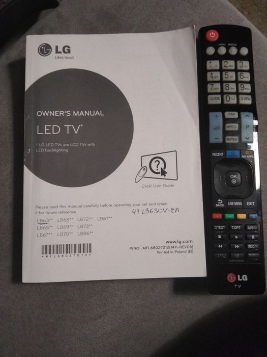 Smart TV Led LG 47 polegadas (120cm) 47LB630V-ZA