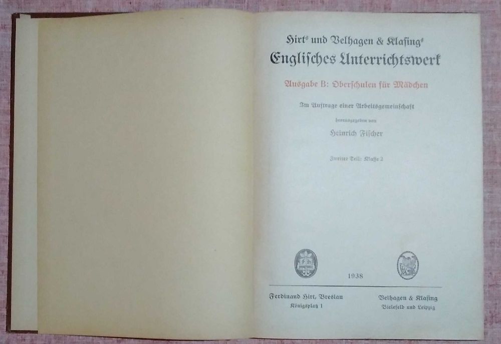 Englishes Unterrichtswerk 2 podręczniki do nauki języka i kultury 1939