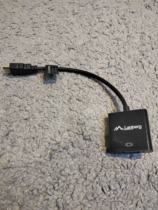 Adapter HDMI - VGA czarny Lanberg