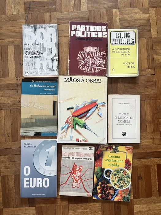 Livros de Nao Ficção - politica portuguesa, colinária, filosofia, economia, teatro