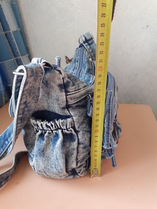 Сумка через плече,джинсова