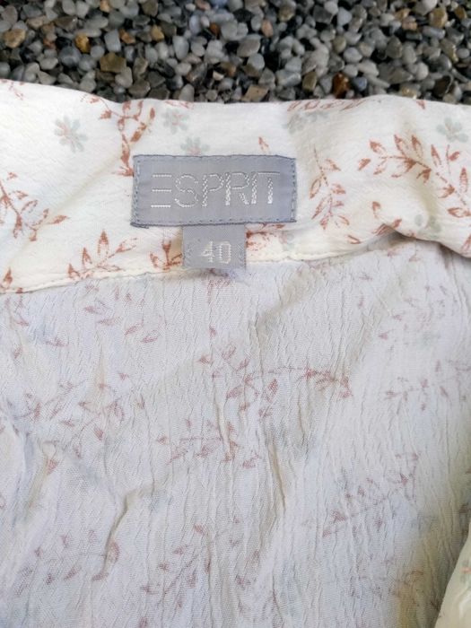 Koszula z krótkim rękawem bluzka rozpinana Esprit 40 damska