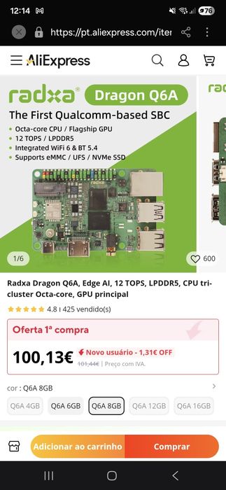 Placa desenvolvimento