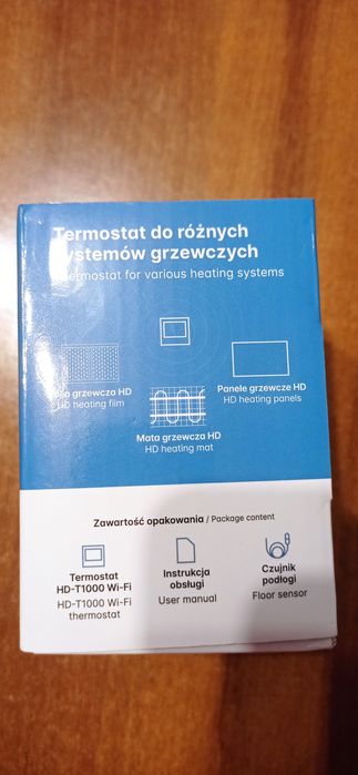 Termostat programator HD-T1000 WI-FI mata,folia panel, grzewczy