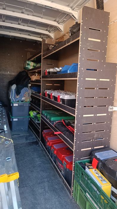 Regały do busa XL+50 zabudowa warsztatowa busa ze sklejki Bydgoszcz