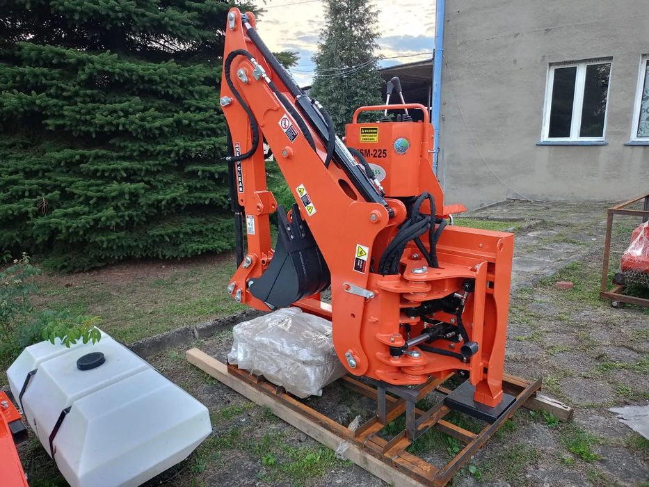 Koparka do ciągnika z własną pompą hydrauliczną BHMS225 + przesuw Mikrus Troll GEOGRASS Raty Transport