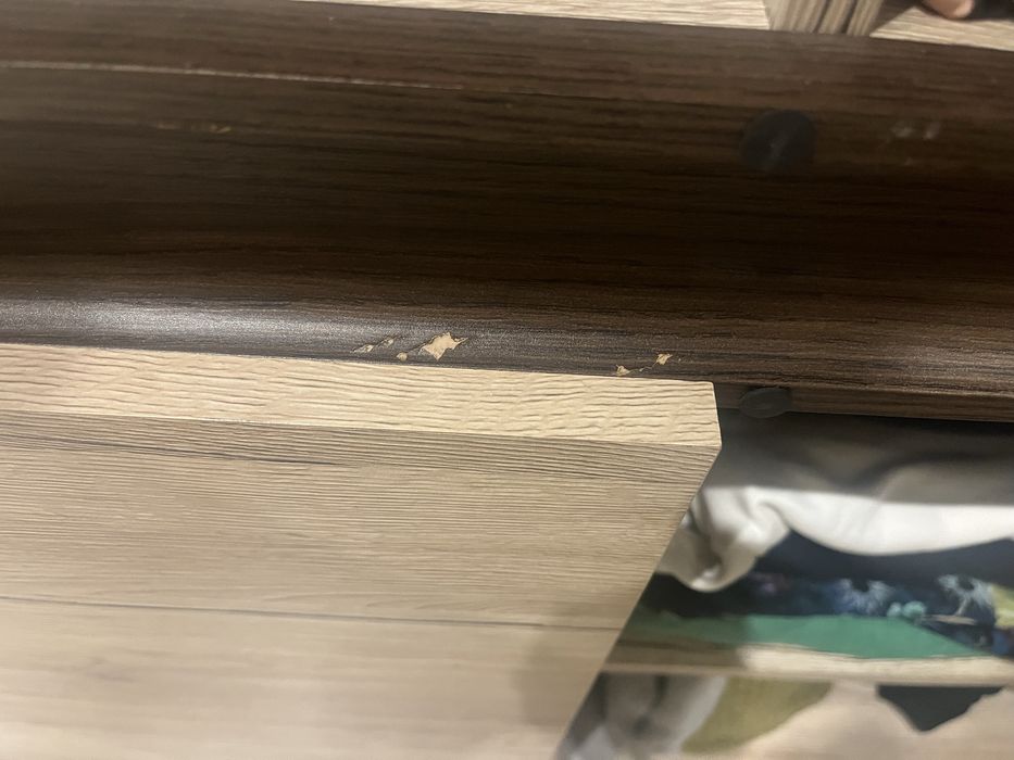 Komoda 4 częściowa Black Red White, dąb sonoma