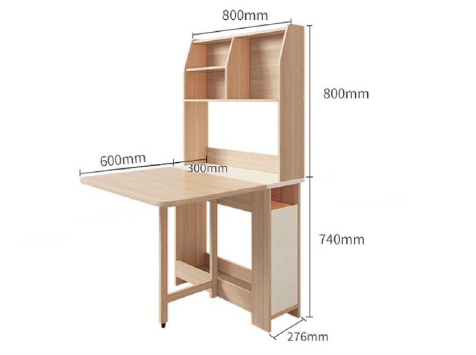 Regał z funkcją biurka/stołu