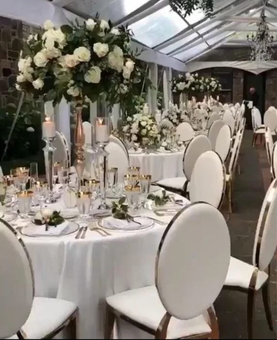 Krzeslo bankietowe/ dior / wesele/ glamour / o-back/ komunie / złote