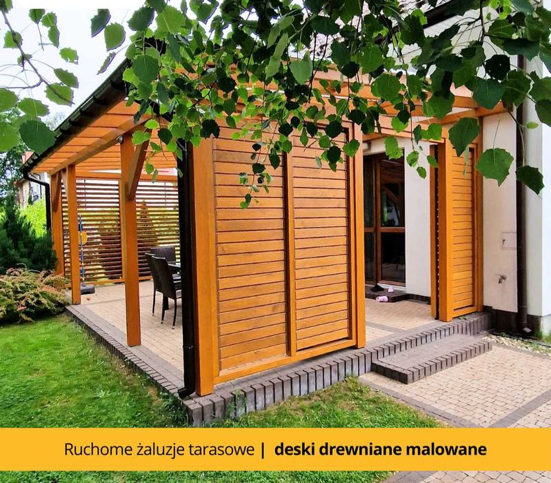 Żaluzje tarasowe drewniane Malowane