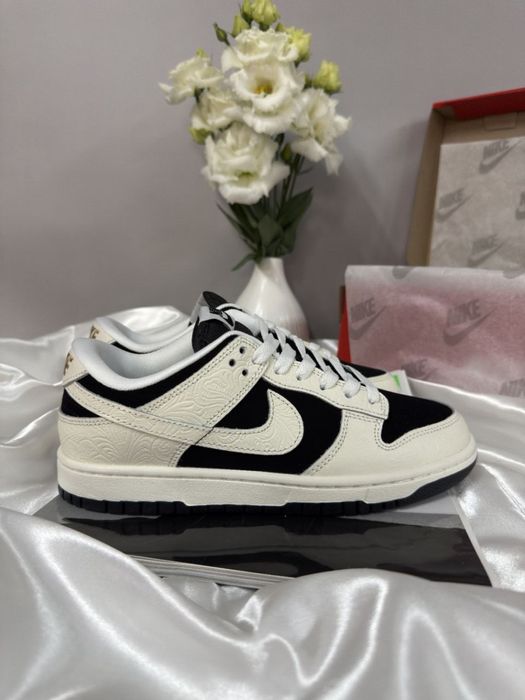 Жіночі кросівки Nike Dunk Low Embossed Baroque Pack найк данк чорні