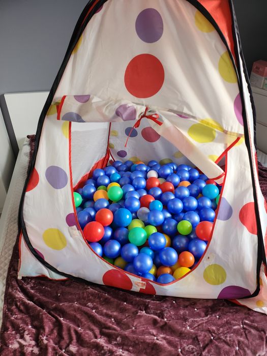 Kulki piłki 350 szt + namiot gratis
