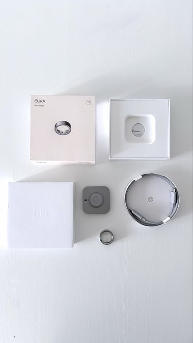 Oura Ring 4 Silver, rozmiar 11