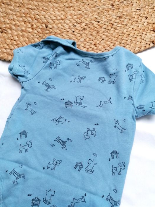 Body Azul com Cãezinhos de Bebé