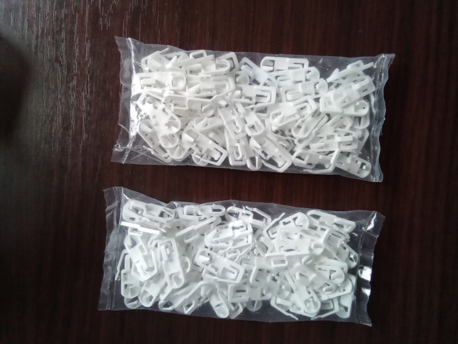 Agrafki do zasłon firan/karniszy białe Nowe 110szt.