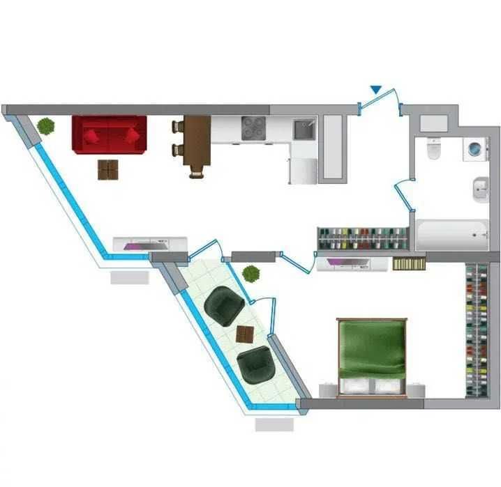 2-комнатная квартира по адресу Бажана пр. (площадь 58,4 м²) - Atlanta.ua - фото 5