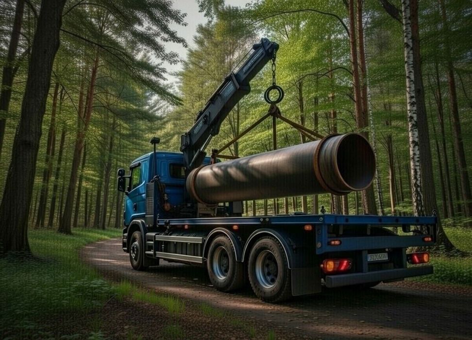 Dźwig HDS + transport – szybkie terminy | Warszawa / Mazowsze