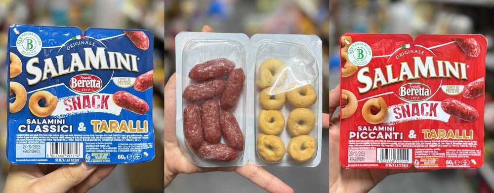 Міні-ковбаски Fratelli Beretta Snack з таралі і пікантні 60 г