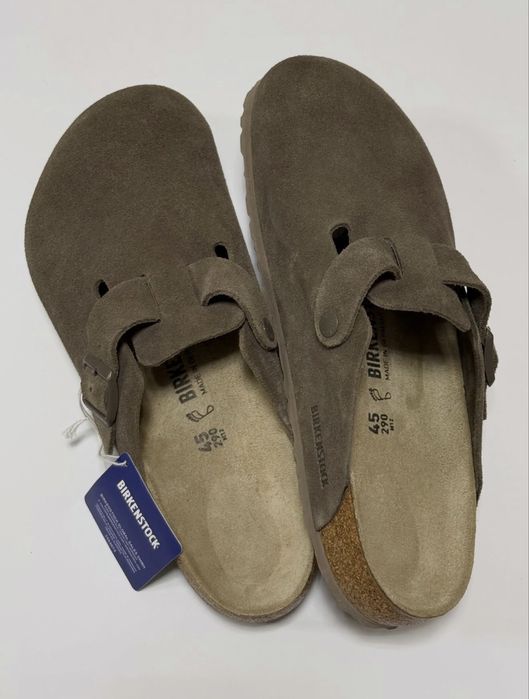 Birkenstock Boston Concrete Grey Suede | Оригінал