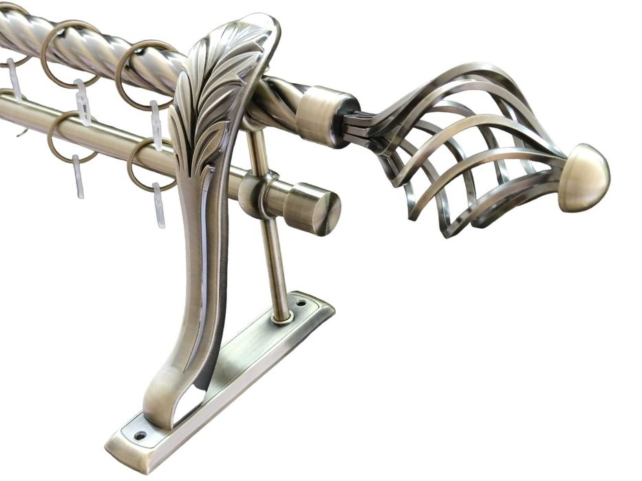 Карниз металевий Orvit ретро труба кручена 25/19 Арезо Антик 160 см