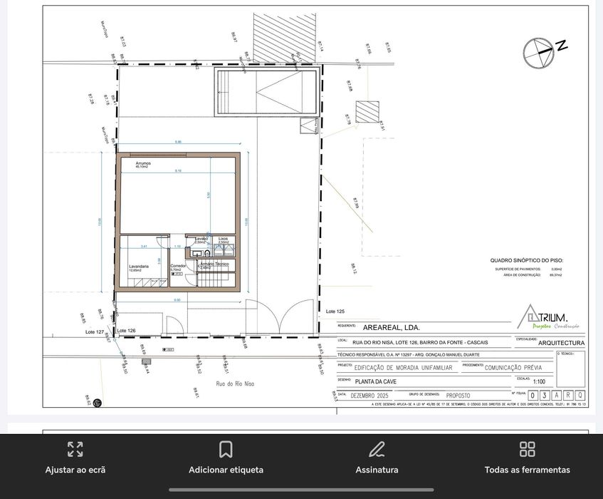 Terreno urbano projeto aprovado moradia   ,Caparide são domingos  rana