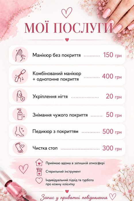 Манікюр педикюр нар