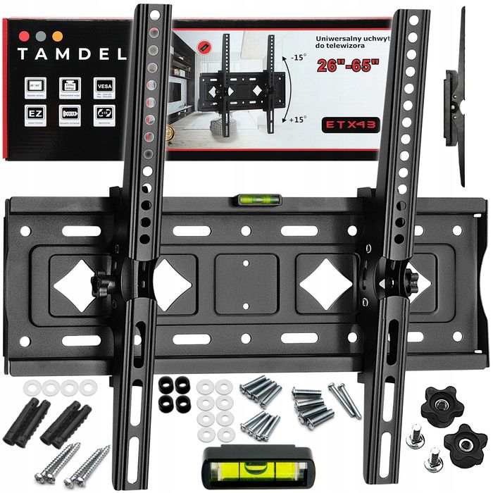 Uchwyt do Telewizora 26-65 cali Wieszak TV Uniwersalny Mocny do 60kg