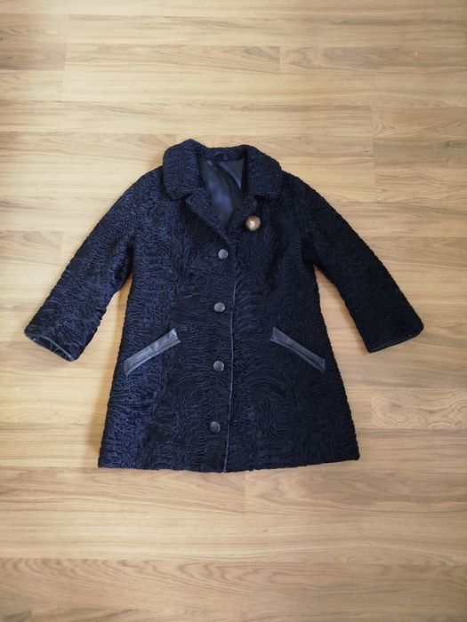 Ekskluzywny płaszcz Swakara karakuły – luksus 38/40