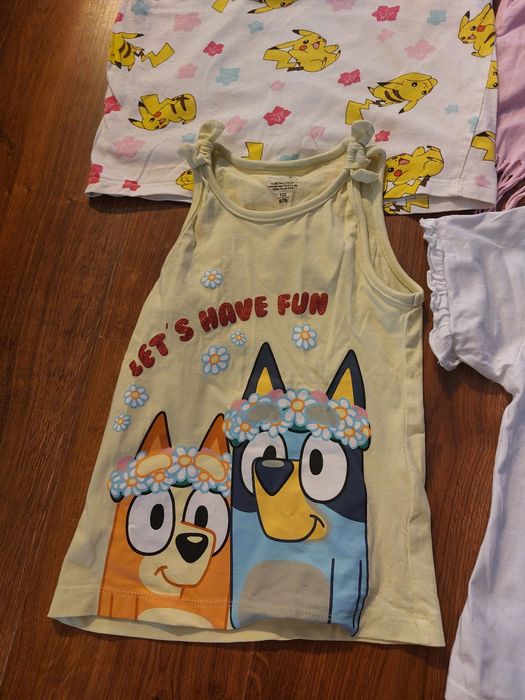 Zestaw 6 bluzek  dla dziewczynki 122