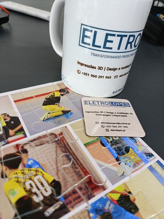 Canecas, puzzles, roupa etc. Personalizado