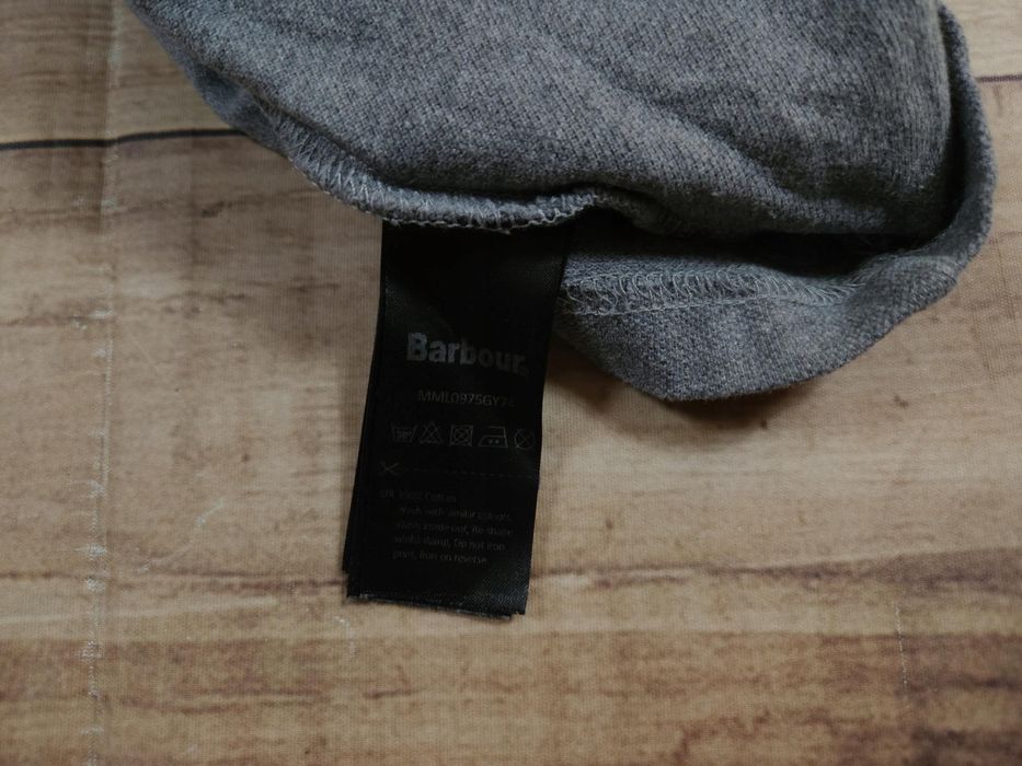 BARBOUR International Koszulka Polo Męska Szara Logo r. M