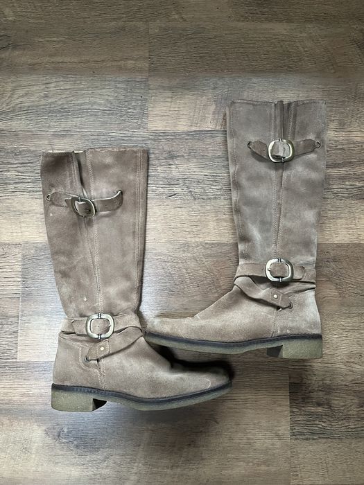 Buty ze skóry kozaki unisa