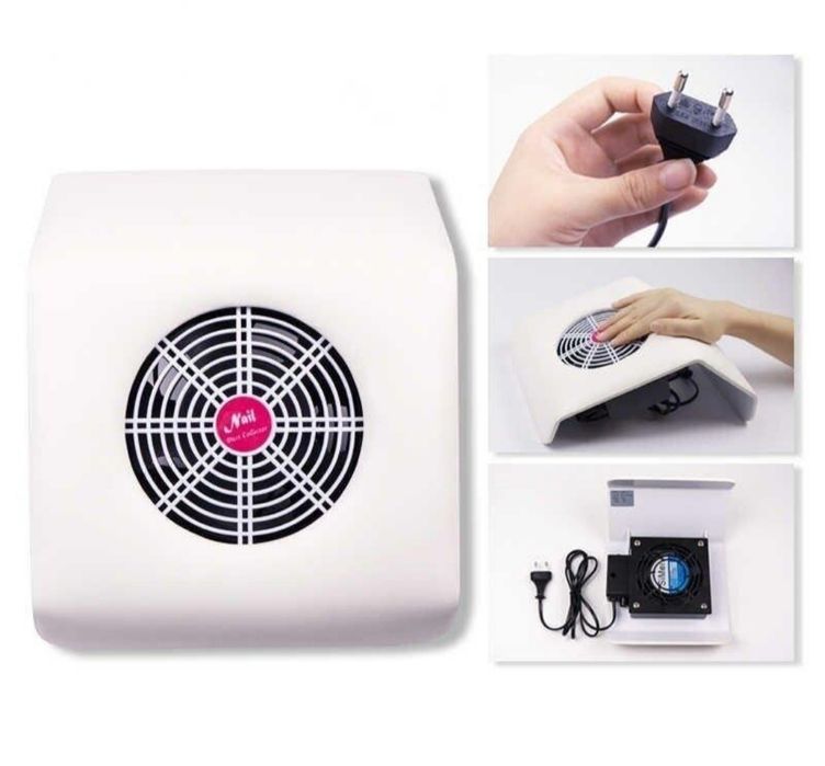 Настольная вытяжка с мешком для сбора пыли.