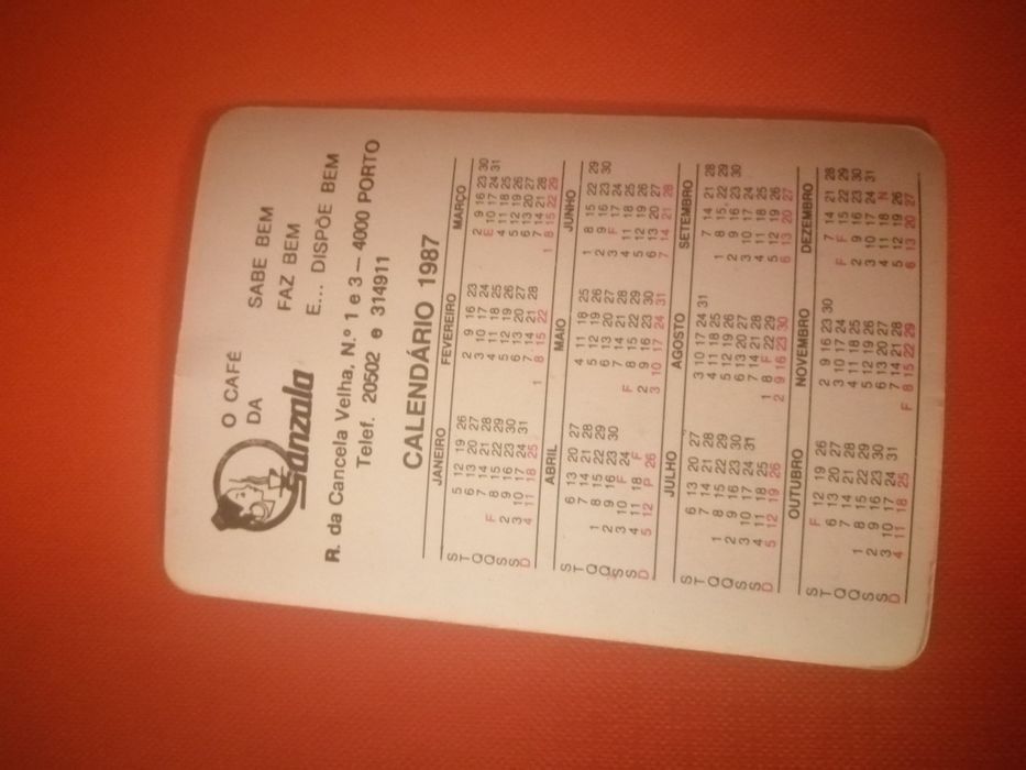 Calendários de bolso (1987) | Cão