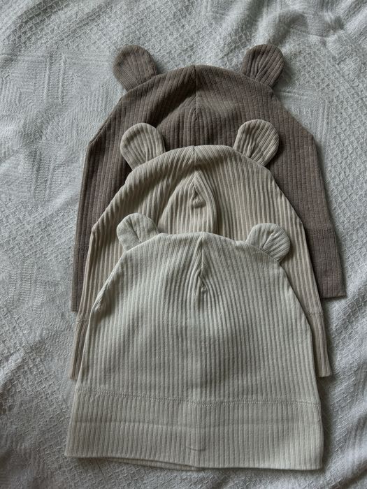 Шапка з вушками тонка h&m 86/92-98/104 для дівчинки чи хлопчика