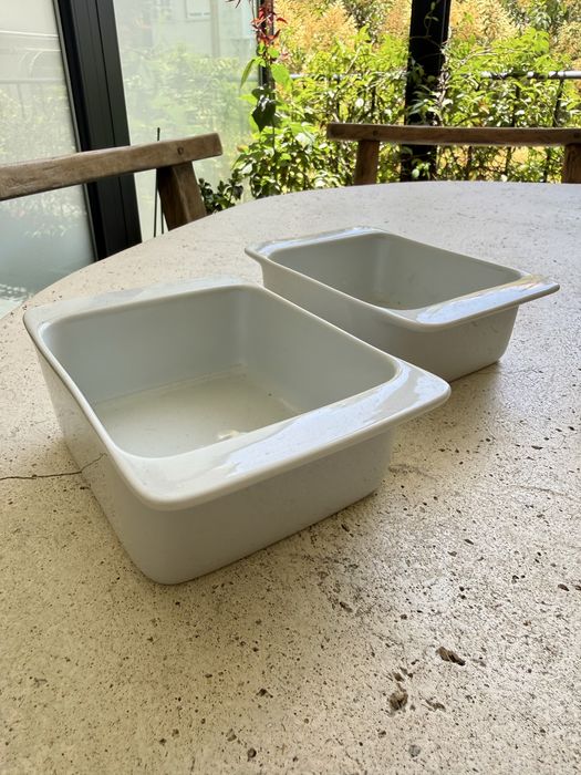 IKEA Conjunto 2 Travessas Quadradas para Forno Porcelana Branca