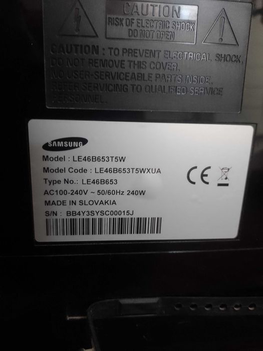 жк телевизор  SAMSUNG  LE46B653T5W примечание смотрите в описании !