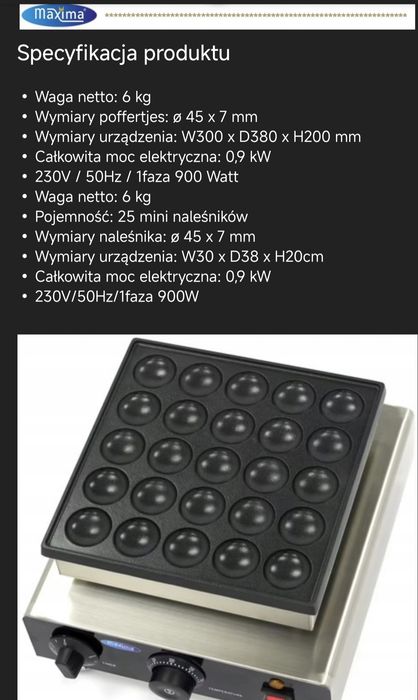 Opiekacz do mini Naleśników